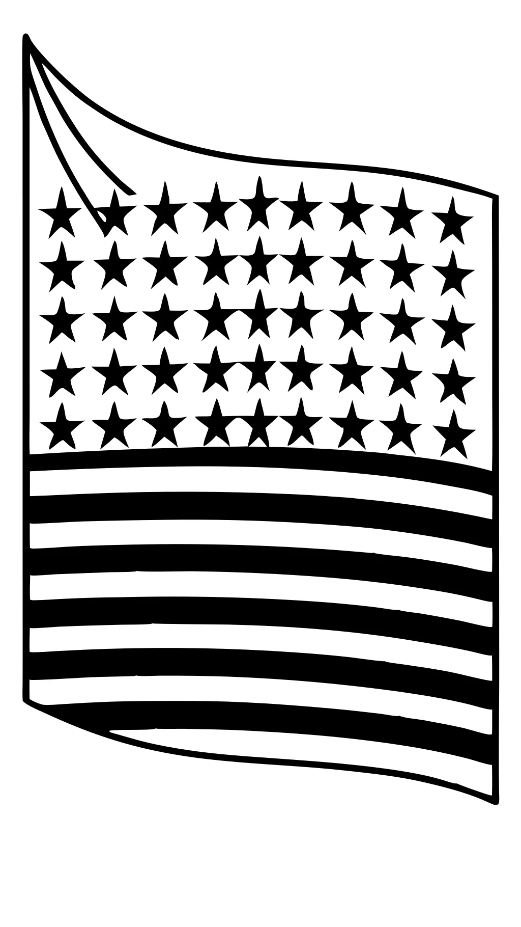 us flag coloring page